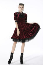 Load image into Gallery viewer, Dead wine frilly neck dress DW513