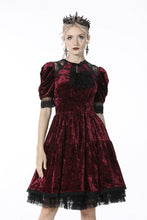 Load image into Gallery viewer, Dead wine frilly neck dress DW513