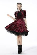 Load image into Gallery viewer, Dead wine frilly neck dress DW513