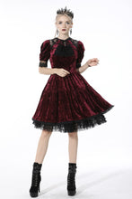 Load image into Gallery viewer, Dead wine frilly neck dress DW513