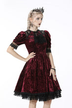 Load image into Gallery viewer, Dead wine frilly neck dress DW513