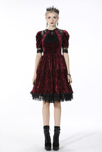 Load image into Gallery viewer, Dead wine frilly neck dress DW513