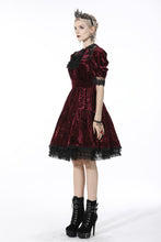 Load image into Gallery viewer, Dead wine frilly neck dress DW513