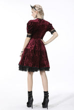 Load image into Gallery viewer, Dead wine frilly neck dress DW513