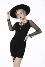 Load image into Gallery viewer, Street fashion lace up chest slim dress DW514