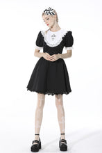 Load image into Gallery viewer, Alice in Wonderland contrast collar dress DW517