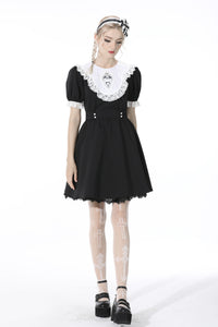 Alice in Wonderland contrast collar dress DW517