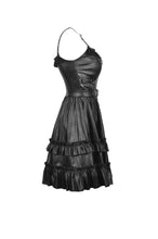 Load image into Gallery viewer, Rebel locomotive girl faux leather strap dress DW519