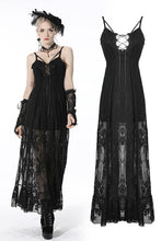 Load image into Gallery viewer, Gothic sexy lace maxi strap dress DW523