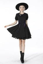 Load image into Gallery viewer, Magic girl purple line trims mini dress DW526
