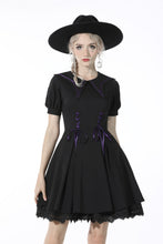 Load image into Gallery viewer, Magic girl purple line trims mini dress DW526