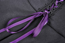 Load image into Gallery viewer, Magic girl purple line trims mini dress DW526