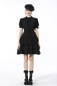 Gothic princess vertical layered shirtwaist dress DW528