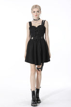 Load image into Gallery viewer, Punk lace up chest asymmetric strap dress DW530