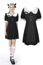 Load image into Gallery viewer, Gothic lolita lace-trim rabbit ear dress DW531