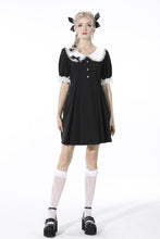 Load image into Gallery viewer, Gothic lolita lace-trim rabbit ear dress DW531