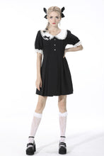 Load image into Gallery viewer, Gothic lolita lace-trim rabbit ear dress DW531