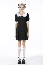 Load image into Gallery viewer, Gothic lolita lace-trim rabbit ear dress DW531