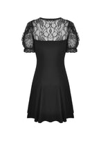Load image into Gallery viewer, Sexy lady fake two pieces lace puff sleeves dress DW537