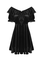 Load image into Gallery viewer, Sexy ruffle off Shoulder velvet dress DW538