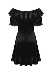 Sexy ruffle off Shoulder velvet dress DW538