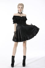 Load image into Gallery viewer, Sexy ruffle off Shoulder velvet dress DW538