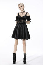 Load image into Gallery viewer, Gothic lady off shoulder velvet black party dress DW541BK