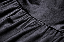 Load image into Gallery viewer, Gothic lady off shoulder velvet black party dress DW541BK