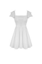 Load image into Gallery viewer, Angelic Beauty white cross chest square neck mini dress DW547
