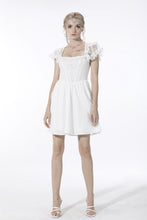 Load image into Gallery viewer, Angelic Beauty white cross chest square neck mini dress DW547