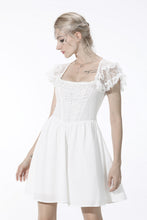 Load image into Gallery viewer, Angelic Beauty white cross chest square neck mini dress DW547