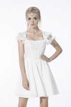 Load image into Gallery viewer, Angelic Beauty white cross chest square neck mini dress DW547