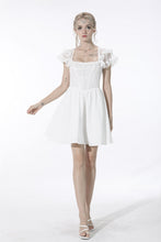 Load image into Gallery viewer, Angelic Beauty white cross chest square neck mini dress DW547