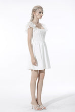 Load image into Gallery viewer, Angelic Beauty white cross chest square neck mini dress DW547