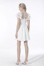 Load image into Gallery viewer, Angelic Beauty white cross chest square neck mini dress DW547