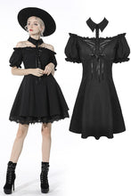 Load image into Gallery viewer, Gothic Lolita hang neck off shoulder dress  DW560