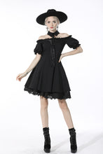 Load image into Gallery viewer, Gothic Lolita hang neck off shoulder dress  DW560