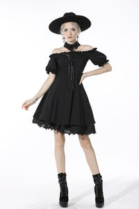 Gothic Lolita hang neck off shoulder dress  DW560