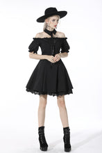 Load image into Gallery viewer, Gothic Lolita hang neck off shoulder dress  DW560