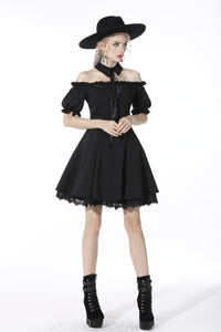 Gothic Lolita hang neck off shoulder dress  DW560