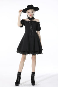 Gothic Lolita hang neck off shoulder dress  DW560