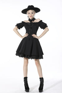 Gothic Lolita hang neck off shoulder dress  DW560