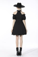 Load image into Gallery viewer, Gothic Lolita hang neck off shoulder dress  DW560