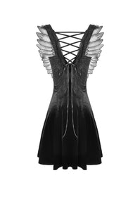 Invisible wings velvet strap dress DW562