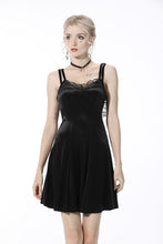 Load image into Gallery viewer, Invisible wings velvet strap dress DW562