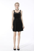 Load image into Gallery viewer, Invisible wings velvet strap dress DW562