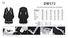 Load image into Gallery viewer, Gothic doll black white fake two pieces preppy dress DW572