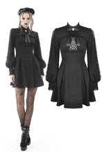 Load image into Gallery viewer, Women ribbon neck tie long-sleeves dress DW574