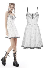 Load image into Gallery viewer, Sexy punk white pattern strap dress DW575