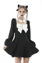 Load image into Gallery viewer, Gothic lolita black white super bowknot dress DW576